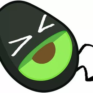 This is the Avatar Image for the Avocado (BFDI:TPOT) Ovid "Wolfy" G. AI Voice and Text to Speech Generator